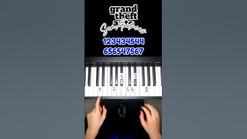 Thumbnail of GTA San Andreas theme song tutorial on piano #piano #tutorial #gta #shorts