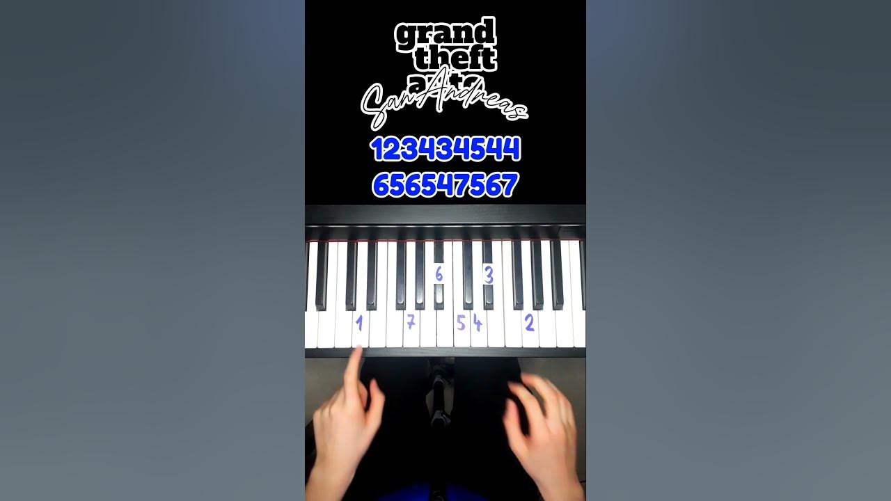 GTA San Andreas theme song tutorial on piano #piano #tutorial #gta #shorts GTA San Andreas theme song tutorial on piano #piano #tutorial #gta #shorts