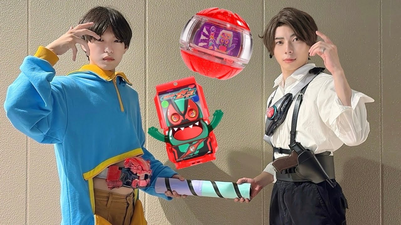 【バトンタッチ】 【オリジナルストーリー】仮面ライダーゼッツと仮面ライダーガヴの変身ポーズしてみた！💤🍇