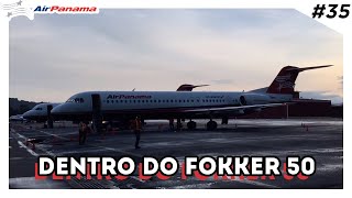 Como é voar da Cidade do Panamá à Bocas del Toro com Air Panama? Fokker 50 vlog #35