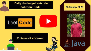 Restore IP Addresses || #93 || Leetcode Daily Challenge || Live-coding|| Hindi