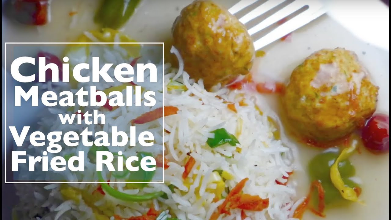 Chicken Vegetable Meatballs in Chilli Sauce Vegetable Rice YouTube