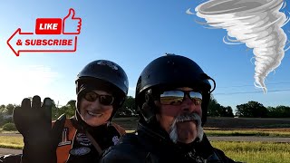 Tornado warning!On our motorcycle trip! Prt1 missing audio/ #eurekasprings