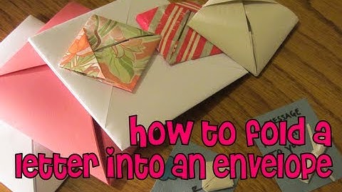 How To Fold A Letter Into An Envelope