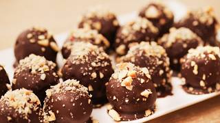 4-Ingredient Ferrero Rocher - Inspired Truffles | No-Bake & Date-Sweetened screenshot 4