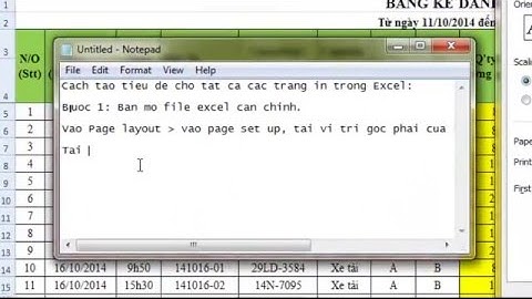 Cách tạo tiêu đề tất cả các trang in trong excel