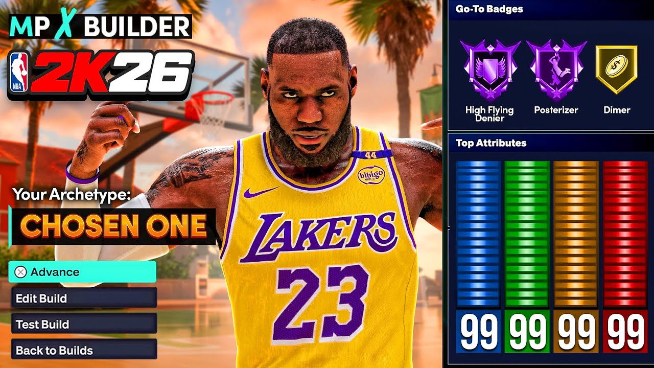 Эта сборка 6'8 Леброна Джеймса — НЕСПРАВЕДЛИВАЯ в NBA 2K26! ЛУЧШИЙ 6'8 ЛЁГКИЙ ФОРВАРД 2K26