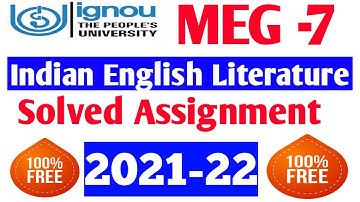 #ignou MEG 7 Solved Assignment 2021-22 info By STUDY ZONE