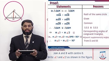 Class 10 - Mathematics - Chapter 9 - Lecture 2 - Chords of a Circle (Theorem 2,3) - Allied Schools