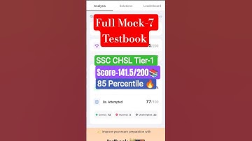 Full Test-7 SSC CHSL Tier-1📆Score-141.5📚#shortsfeed#shorts#shortsviral#ssc#ssccgl#motivation#sscchsl