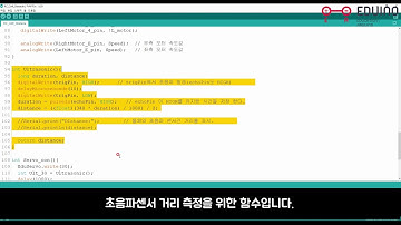 [에듀이노]4휠스마트RC카_장애물회피 자율주행_코드영상