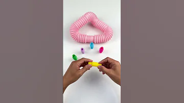 Satisfying ASMR Crunchy Mini POP TUBE Diy Satisfyingvideos Relaxing Creative Oddasmr Insideout 