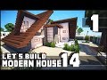 Minecraft Lets Build: Modern House 14 - Part 1