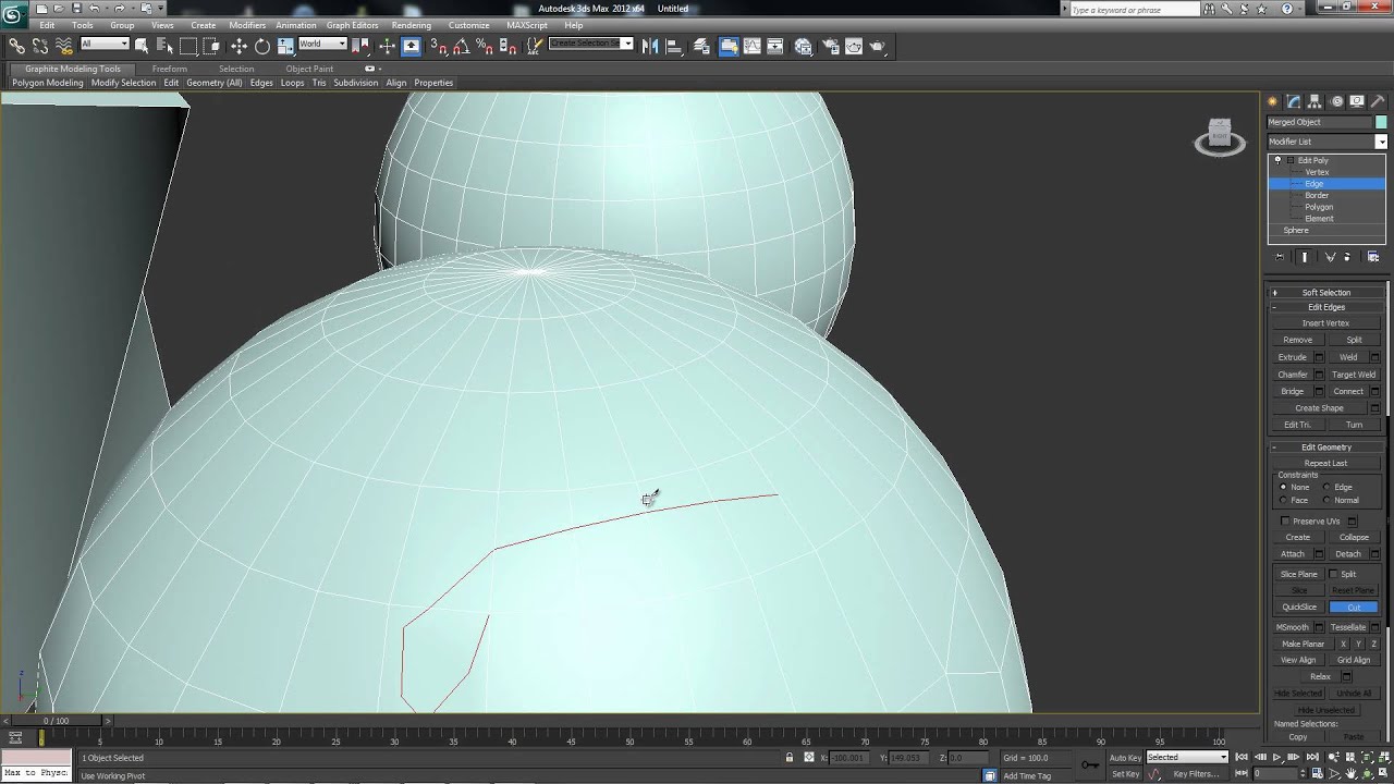 3ds max Modeling edit poly modifer Cut - YouTube