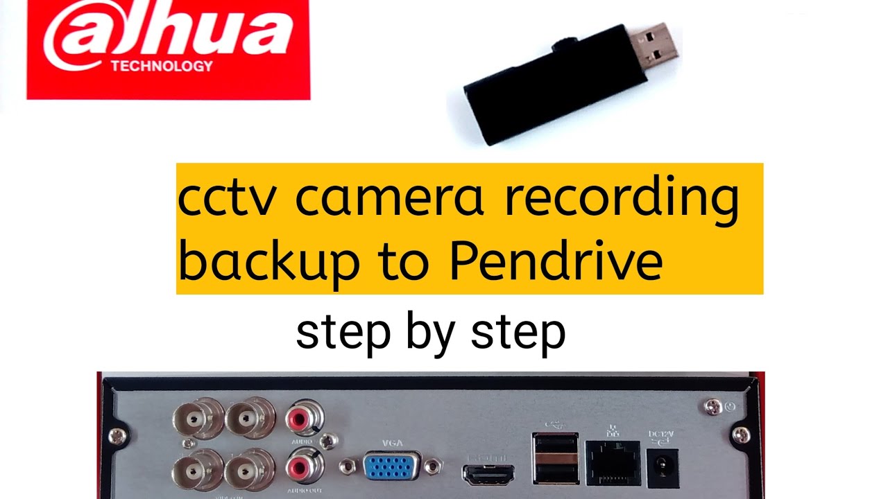 dahua dvr se recording pendrive me kaise dale cctv camera recording