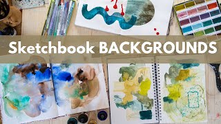 Easy Ways to Start a Sketchbook Page | Mixed Media Demo