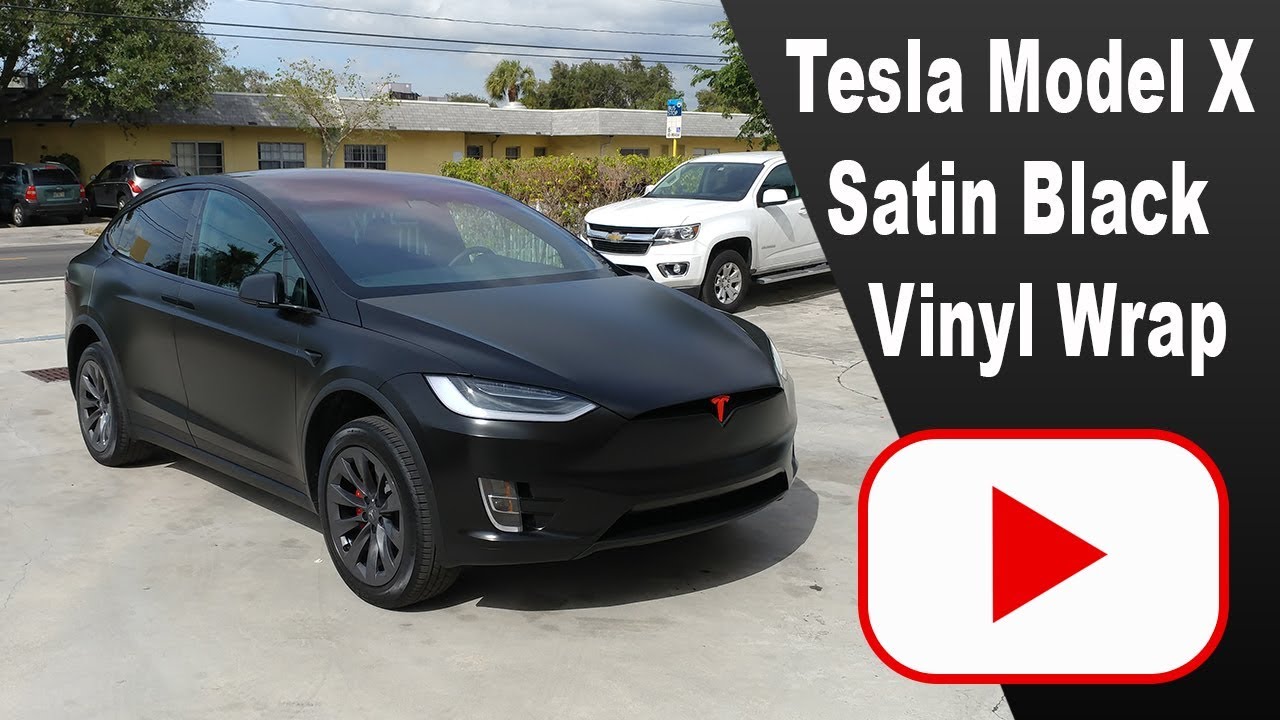Tesla Model X Avery Satin Black Vinyl Wrap 4k Time Lapse By Star