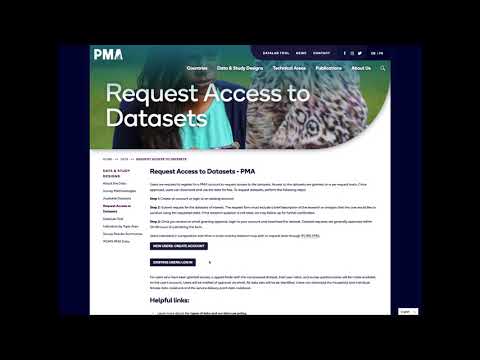 PMA Dataset Request Tutorial