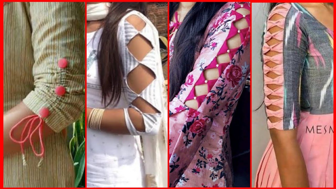 Beautiful stylish sleeves(Baju)designs in very easy way - YouTube | Sleeves  pattern, Sleeve designs, Sleeves