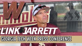 FSU Baseball Coach Link Jarrett Georgia Tech Preview | Talks Tallahassee Tornadoes, Injury Update