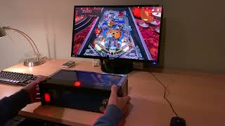Quick demo virtual pinball desktop controller playing Pinball FX with force feedback!