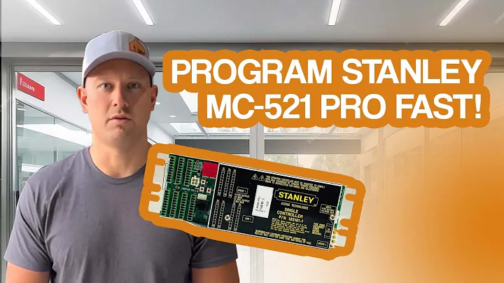 How To Program a STANLEY 185101 MC-521 Pro (Black) Controller | Low Energy Single Opener