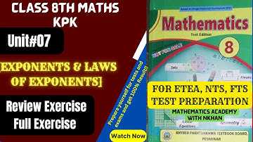 Class 8 Maths Chapter 7 Review Exercise|8th Class Mathematics Unit 7 review|Kpk Textbook Board