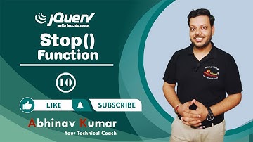 jQuery Stop | jQuery Stop Animation | jQuery Stop Function in Hindi | jQuery