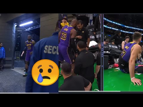 LeBron James groin injury and limps to locker room vs Celtics - YouTube