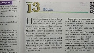 Class 8 Science (Physics), Chapter 13: Sound (Part 1)