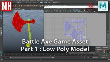 Battle Axe Game Asset complete workflow Part 1 of 3 : Low Poly model