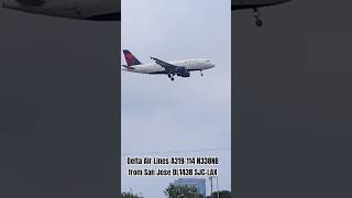 Delta Air Lines A319 approach LAX from San Jose #delta #lax #landing #airplane #planespotting #a319