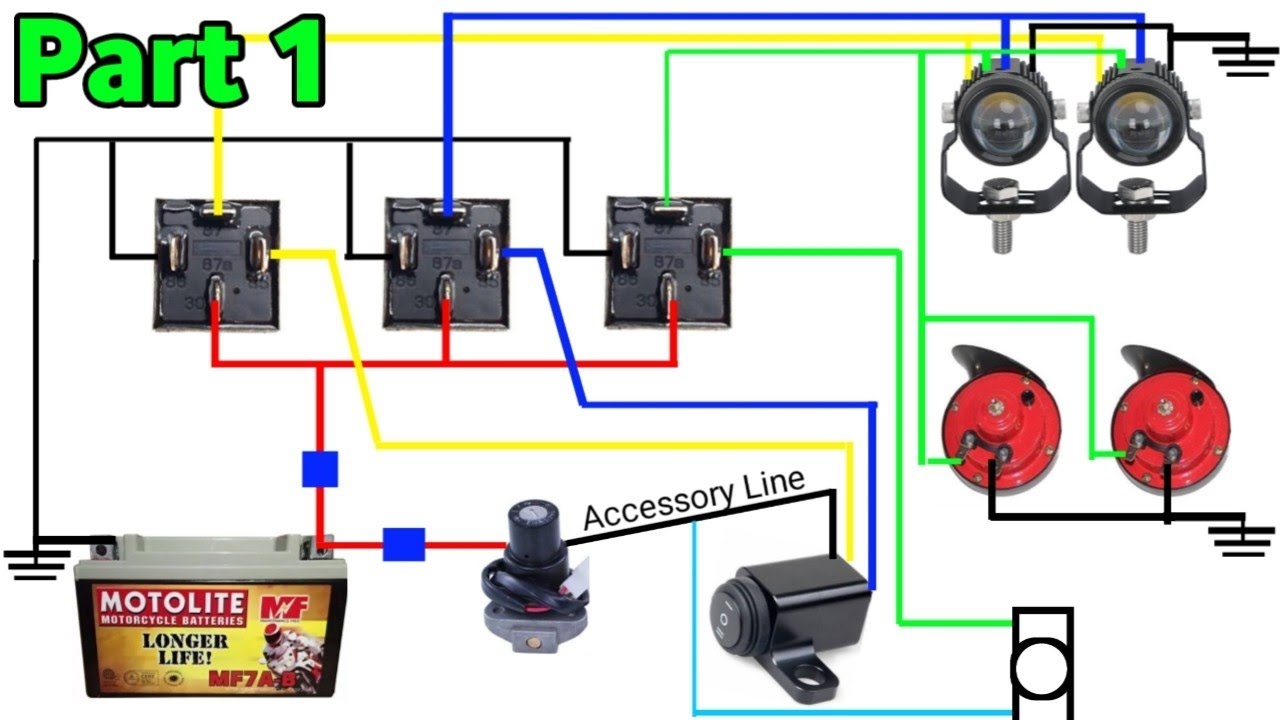 Paano mag INSTALL ng MINI DRIVING LIGHT with PASSING LIGHT at DUAL HORN