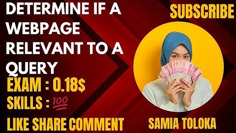 Determine if a webpage relevant to a query Exam 0.18$ accepted by 💯 toloka tasks