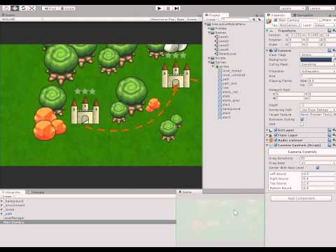 Interactive mobile level selection menu [Unity3d]