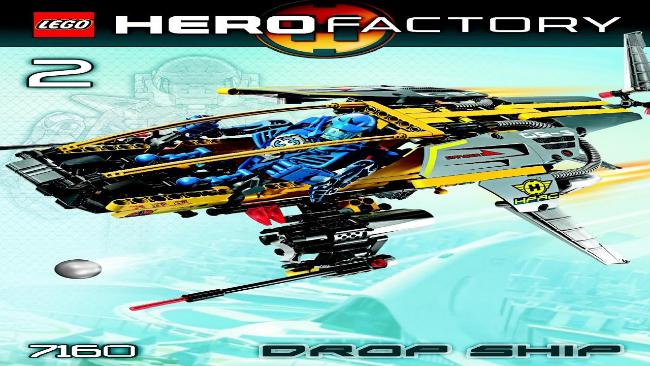 LEGO instructions - Hero Factory - 7160 - Drop Ship (Book 2) - YouTube