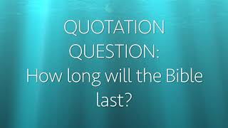 Junior Bible Quiz 10-20-30 BIBLE Theme