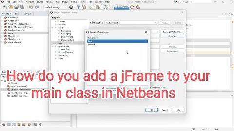 How do you add a jFrame to 🔴 your main class in Netbeans