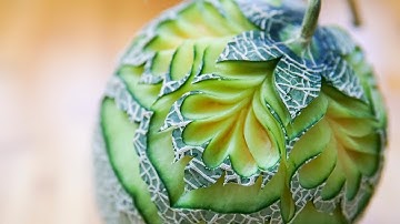 Cách tỉa hoa văn cực thú vị trên quả Dưa Lưới - Ai cũng làm được - ATP
