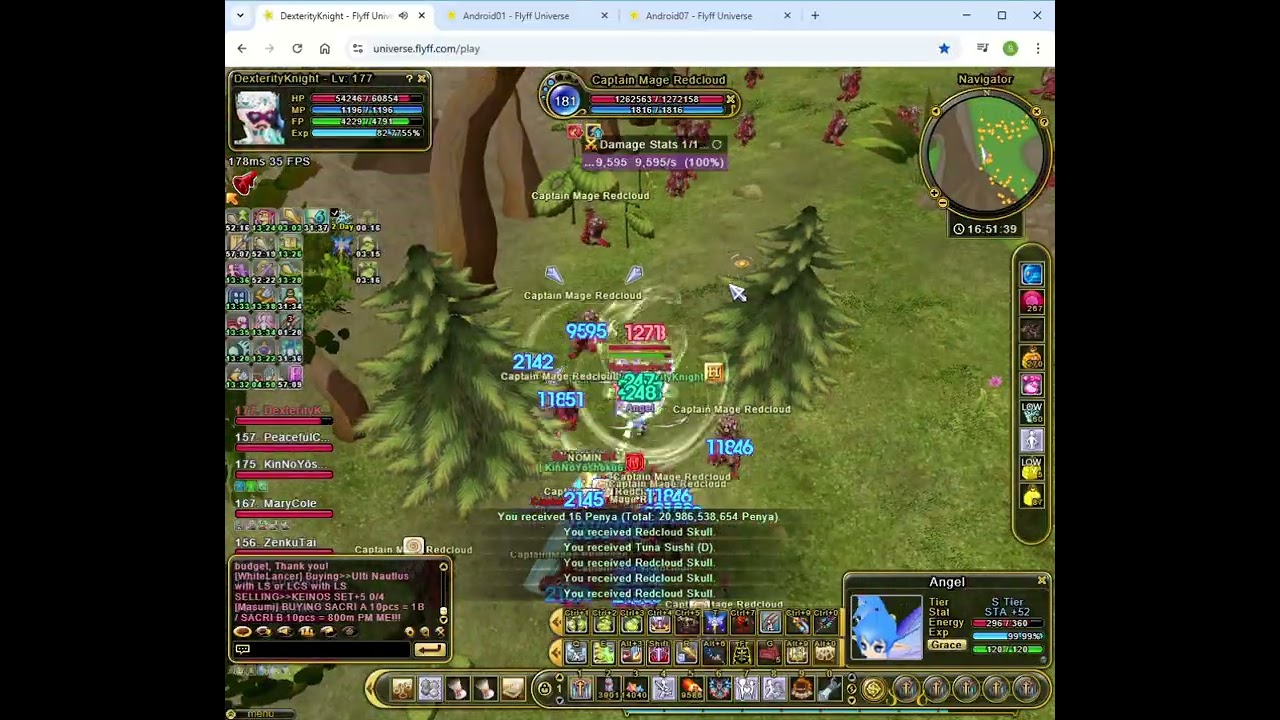 Flyff Universe TEMPLAR Mealstrom Strike 2H vs 1H (Coral Weapons)