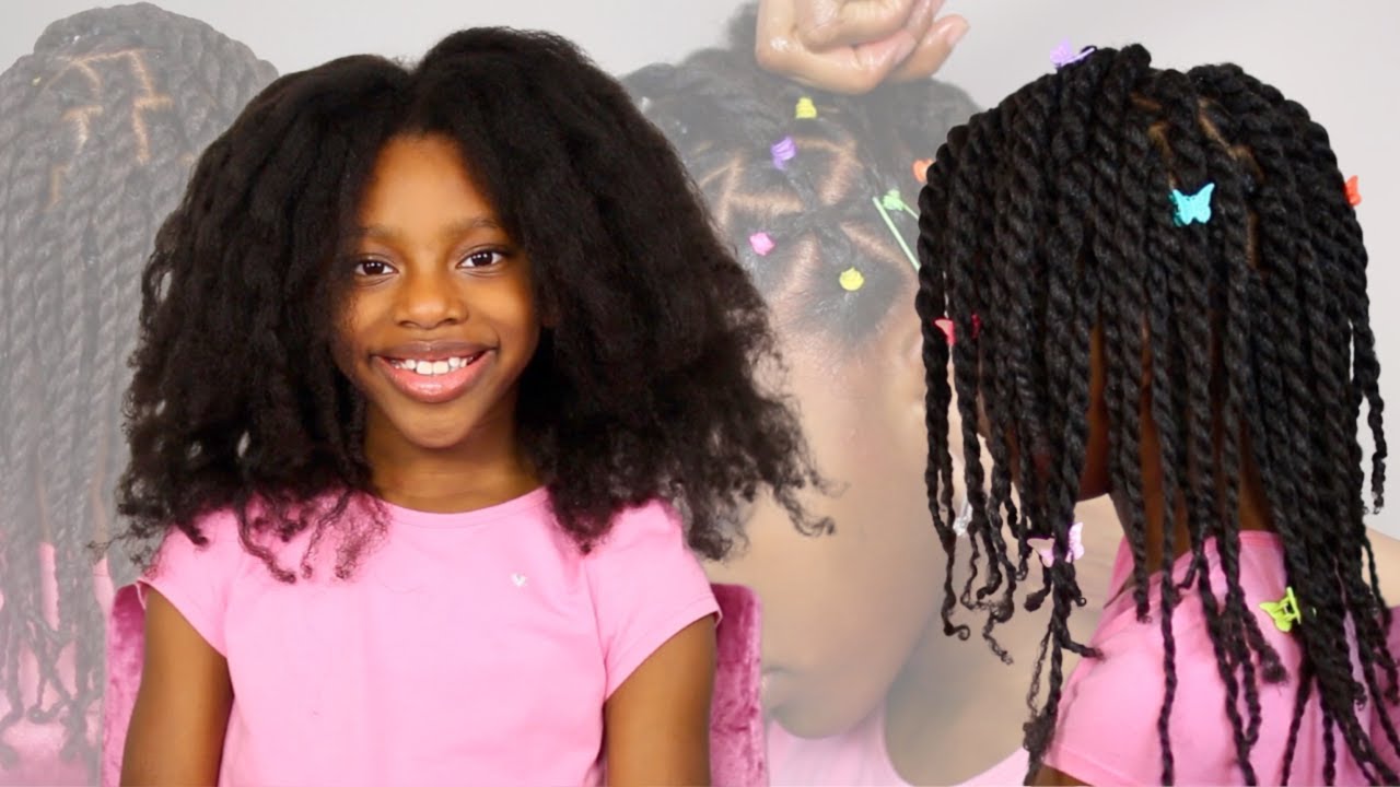 Rubber Band Protective Style & Two Strand Twists on Kids Natural Hair