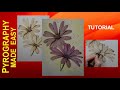 Wood burning for beginners  african daisy greeting card pyrography tutorial