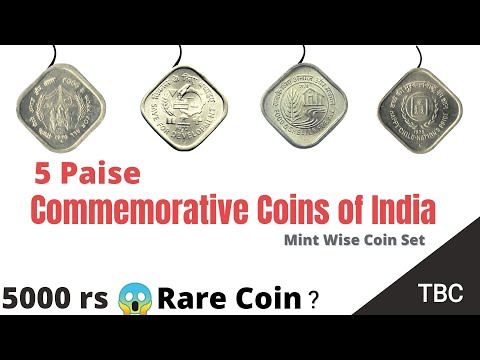 5 Paise Commemorative Coins Of India ||Rare Coins||Mint Wise Set