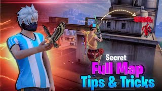 TOP - 10 ( FULL MAP ) TIPS AND TRICKS IN FREE FIRE || NEW  BR-RANK SEASON SECRET TRICKS