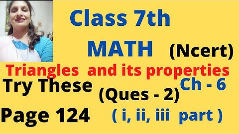 Question 2 ( Try these page 124 ) class 7Ch 6 . #class7mathsncert