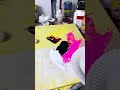 Can’t get enough of this vibrant neon pink 😍 | Abstract Art Process