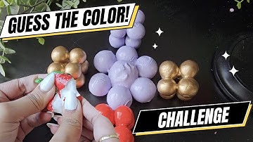 Guess the Color Challenge SUPER SATISFYING Clay Cracking ASMR - No Talking ASMR NO Music ASMR