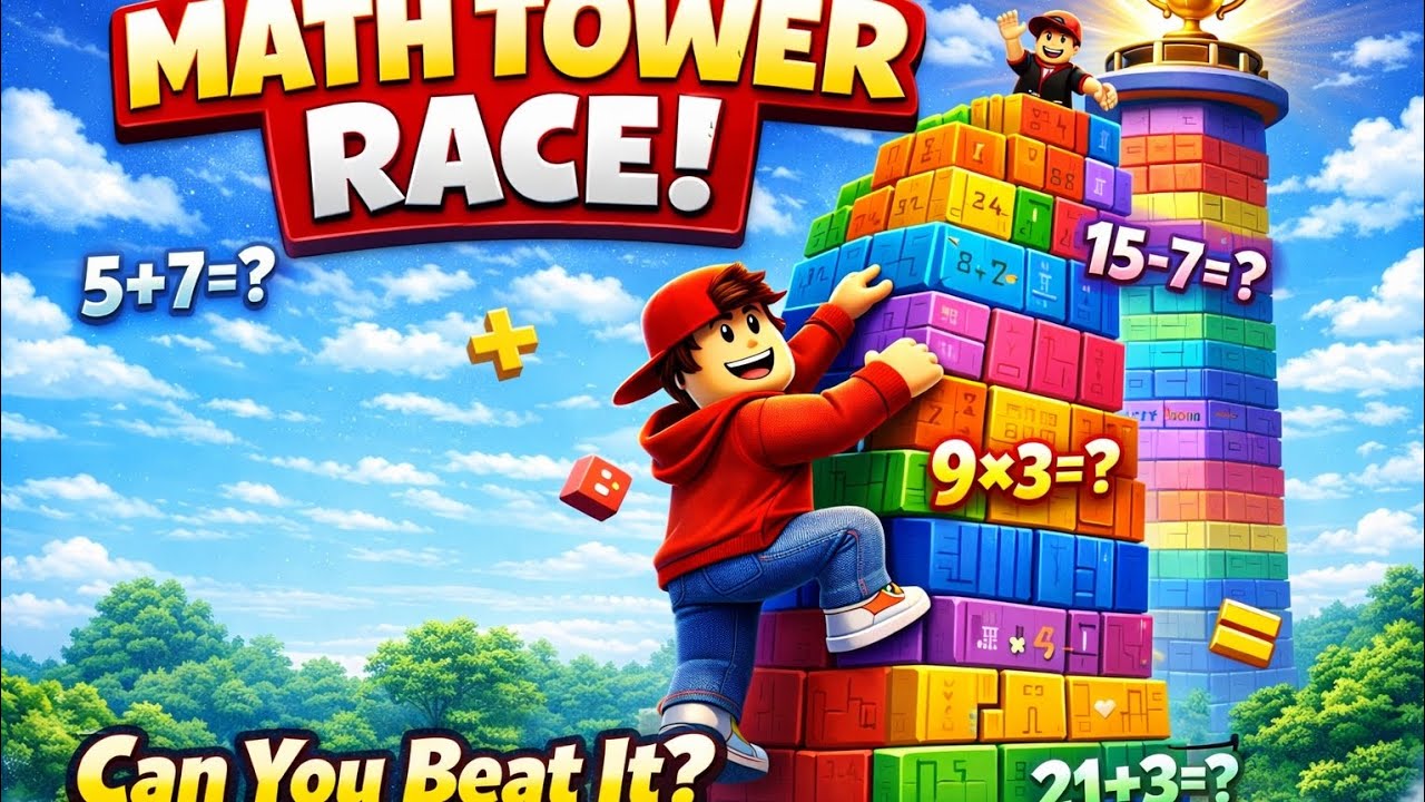 “Big Roblox Math Tower Race😲😱 – Can You Beat the Ultimate Tower?😰😰🤔”