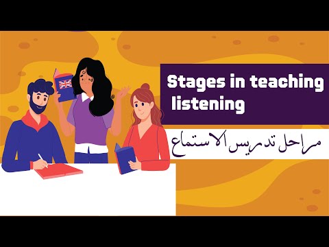 مراحل تدريس الاستماع مع حل التجميعات Stages In Teaching Listening الرخصة المهنية انجليزي