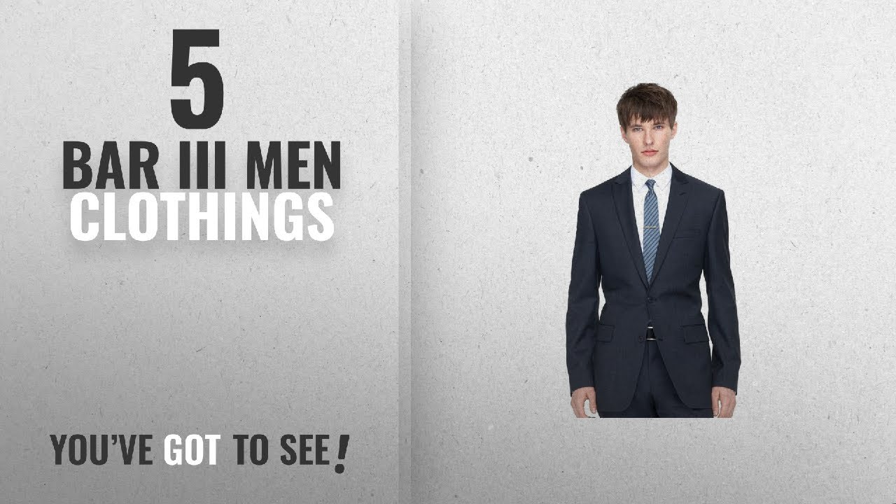 Top 10 Bar Iii Men Clothings [ Winter 2018 ]: Bar III Slim Fit Blazer Black Solid 2 Button Wool New